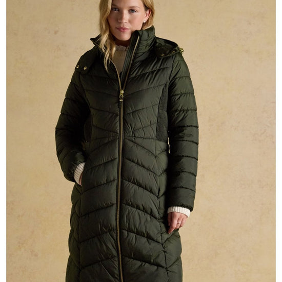 Young Ideas/Henmores - Pembury Long Hooded Coat - Khaki Green - 8