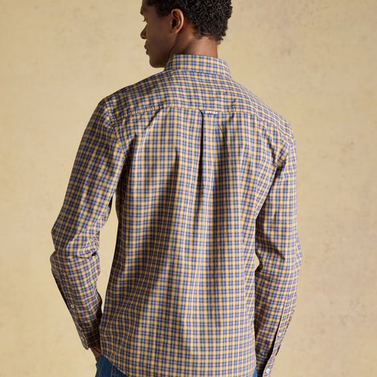 Young Ideas & Henmores -Poplin Check Classic Fit -Blue/Yellow -M