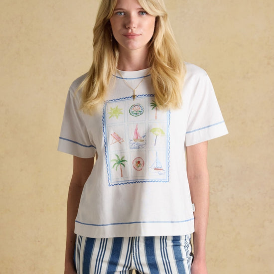 Young Ideas & Henmores - Postcard Graphic T-Shirt - White - 8