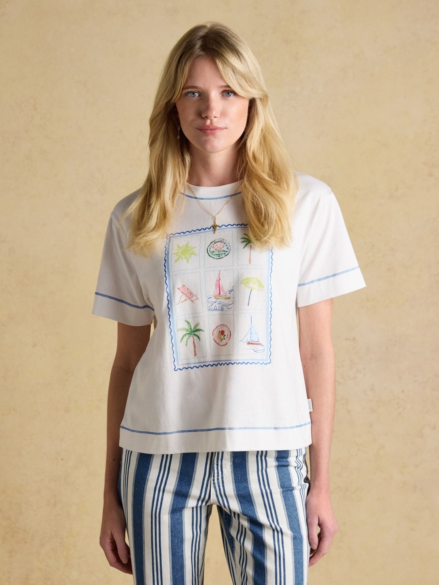 Young Ideas & Henmores - Postcard Graphic T-Shirt - White - 8