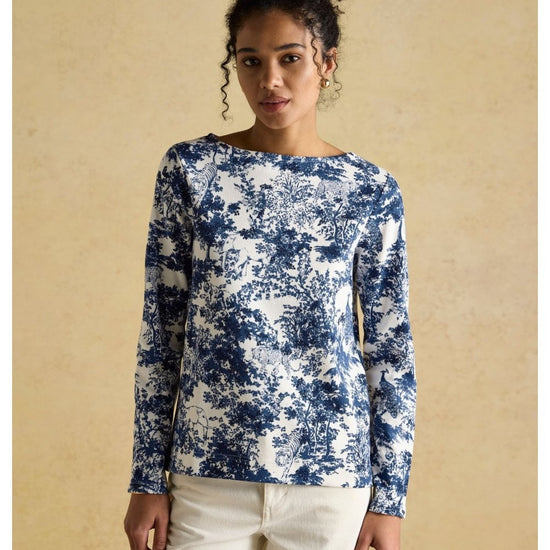 Young Ideas/Henmores - Printed Harbour Jersey Top - Blue Safari - 8