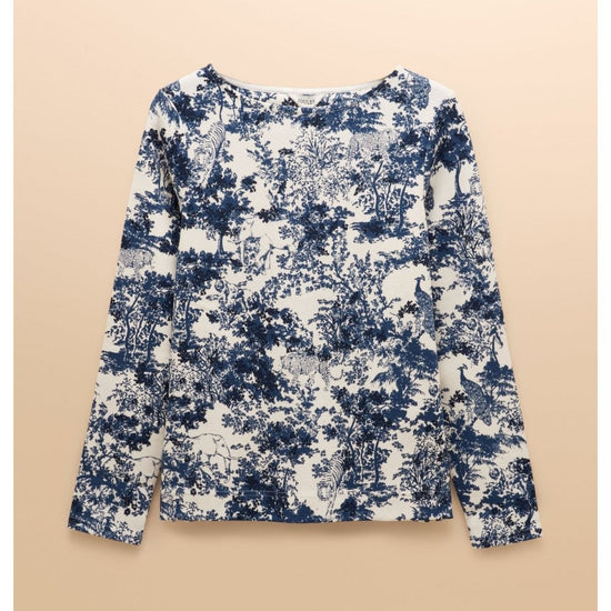 Young Ideas/Henmores - Printed Harbour Jersey Top - Blue Safari - 8