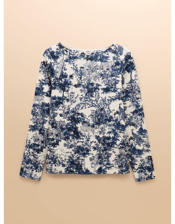 Young Ideas/Henmores - Printed Harbour Jersey Top - Blue Safari - 8