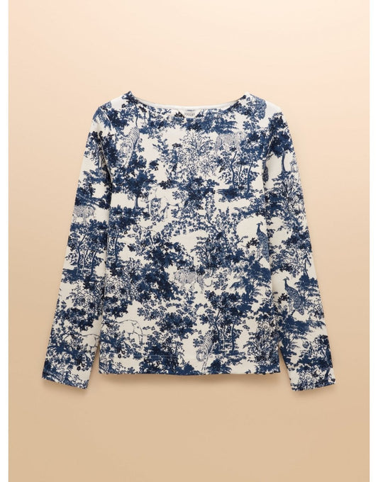 Young Ideas/Henmores - Printed Harbour Jersey Top - Blue Safari - 8