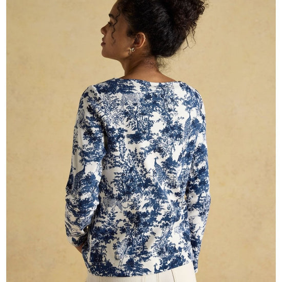 Young Ideas/Henmores - Printed Harbour Jersey Top - Blue Safari - 8
