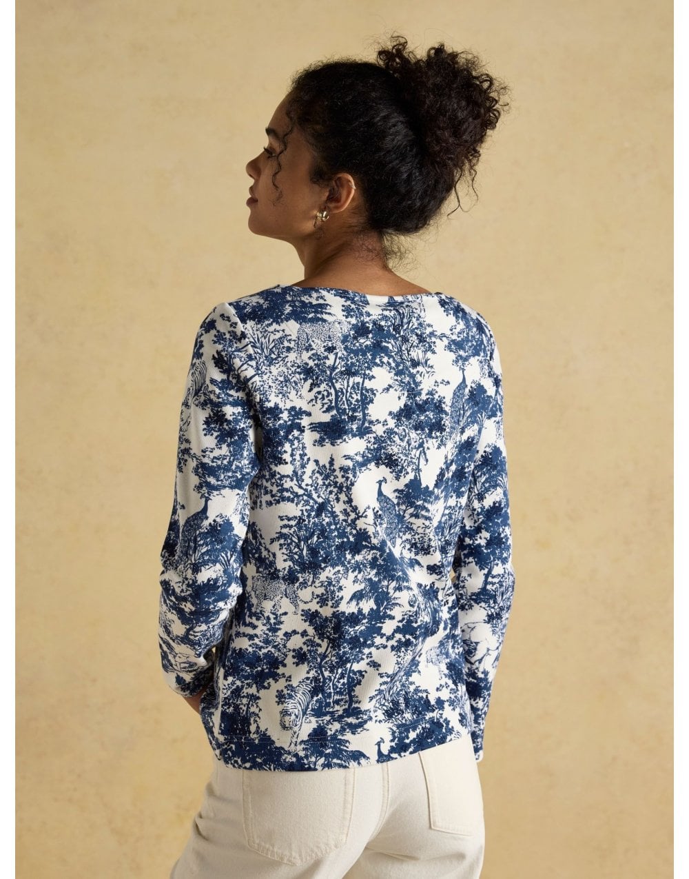 Young Ideas/Henmores - Printed Harbour Jersey Top - Blue Safari - 8