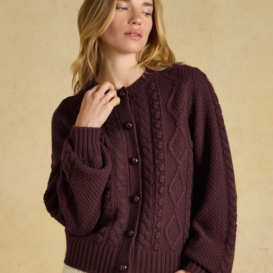 Young Ideas & Henmores -Rafferty Cardigan -Wine -L