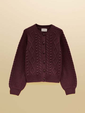 Young Ideas & Henmores -Rafferty Cardigan -Wine -L
