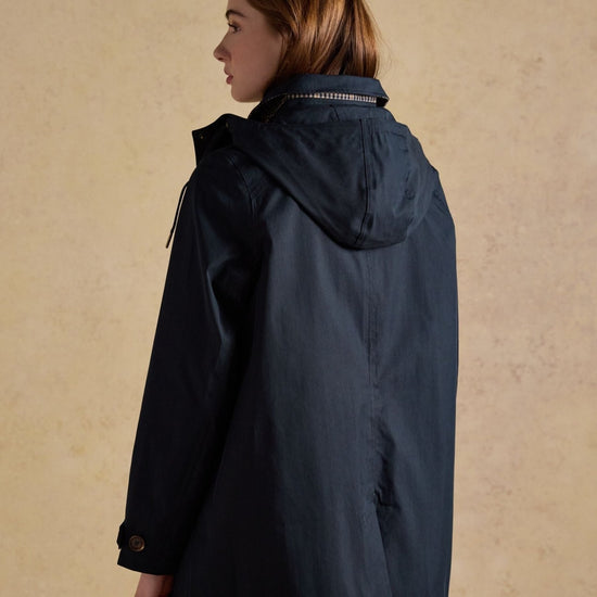 Young Ideas/Henmores - Rainmore Check Detail Waterproof Coat - Navy - 8