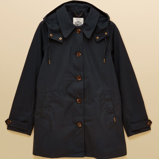 Young Ideas/Henmores - Rainmore Check Detail Waterproof Coat - Navy - 8