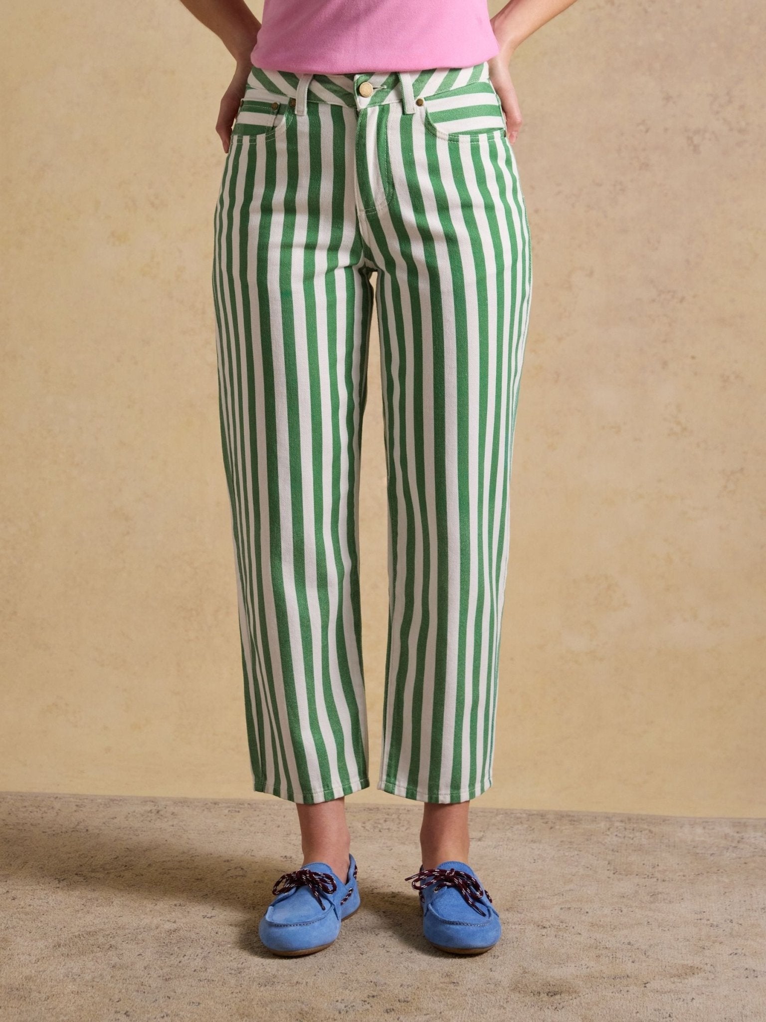 Young Ideas & Henmores - Relaxed Jean - Green Stripe - 8