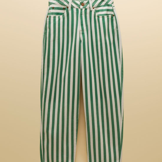 Young Ideas & Henmores - Relaxed Jean - Green Stripe - 8
