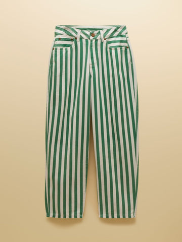 Young Ideas & Henmores - Relaxed Jean - Green Stripe - 8
