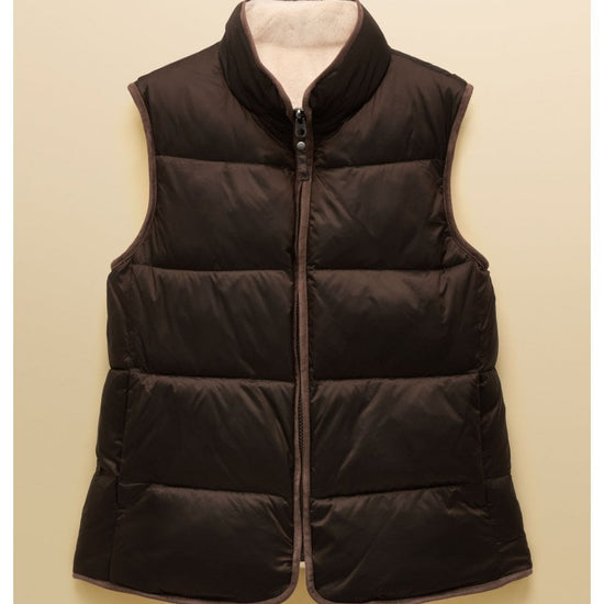 Young Ideas/Henmores - Reversible Fur Gilet - Brown/Cream - 8