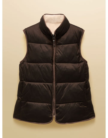 Young Ideas/Henmores - Reversible Fur Gilet - Brown/Cream - 8