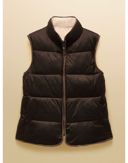 Young Ideas/Henmores - Reversible Fur Gilet - Brown/Cream - 8