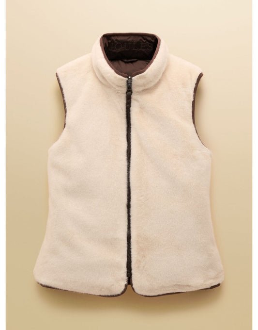 Young Ideas/Henmores - Reversible Fur Gilet - Brown/Cream - 8