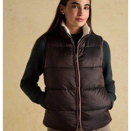 Young Ideas/Henmores - Reversible Fur Gilet - Brown/Cream - 8