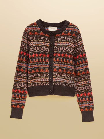 Young Ideas & Henmores -Rodeo Cardigan -Chocolate Brown -L