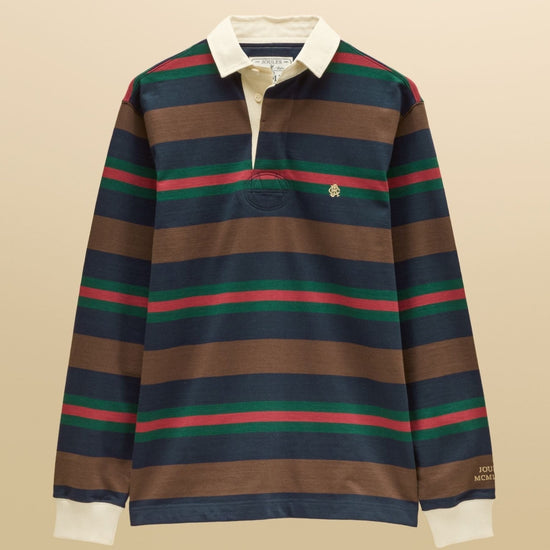 Young Ideas & Henmores -Rugby Club Long Sleeve Polo Shirt -Multi -M