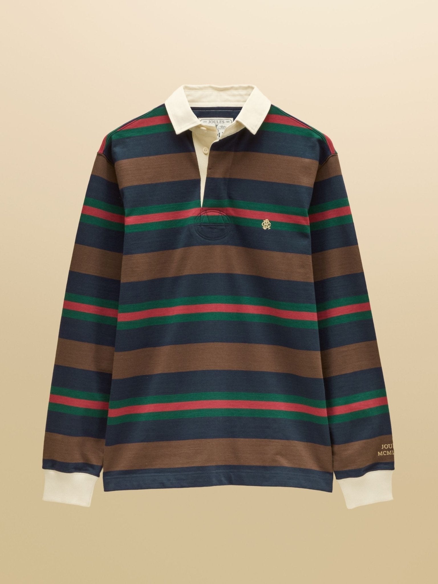 Young Ideas & Henmores -Rugby Club Long Sleeve Polo Shirt -Multi -M