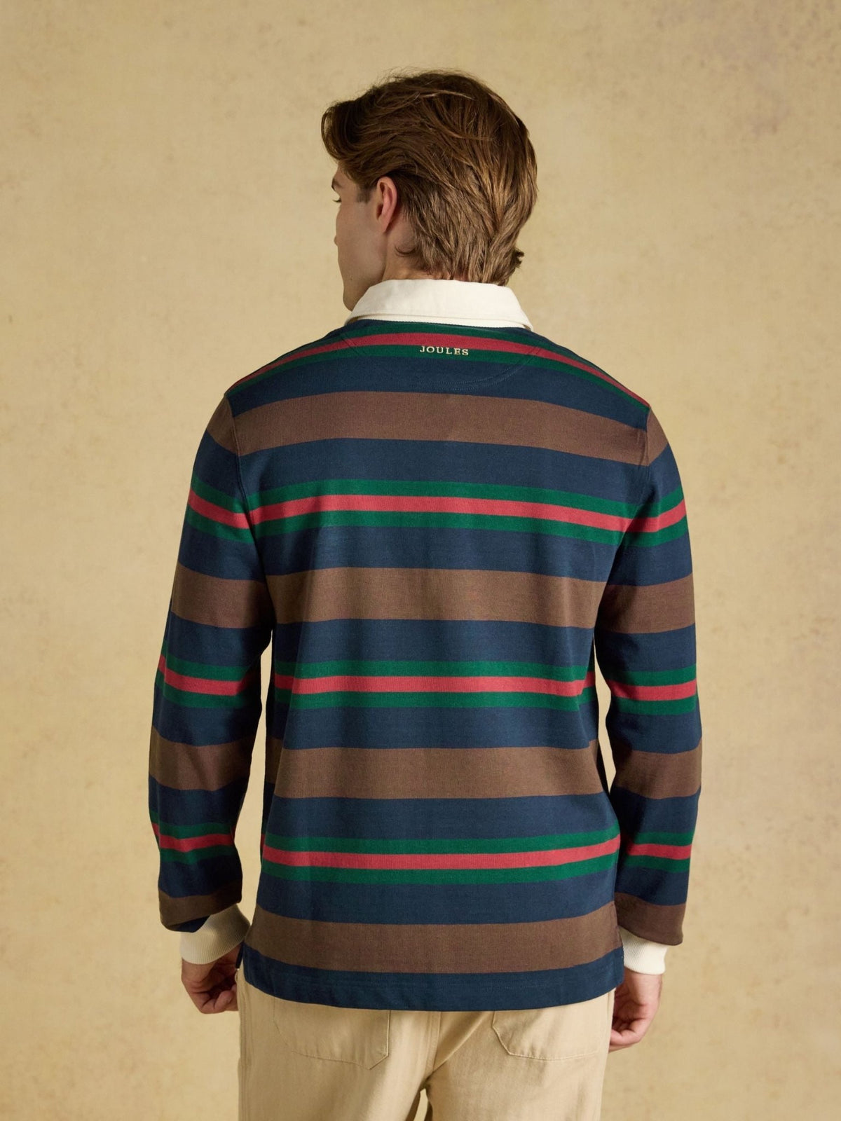 Young Ideas & Henmores -Rugby Club Long Sleeve Polo Shirt -Multi -M