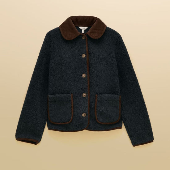 Young Ideas & Henmores -Sadie Short Fleece Jacket -Navy -8