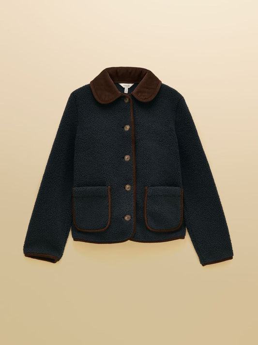Young Ideas & Henmores -Sadie Short Fleece Jacket -Navy -8