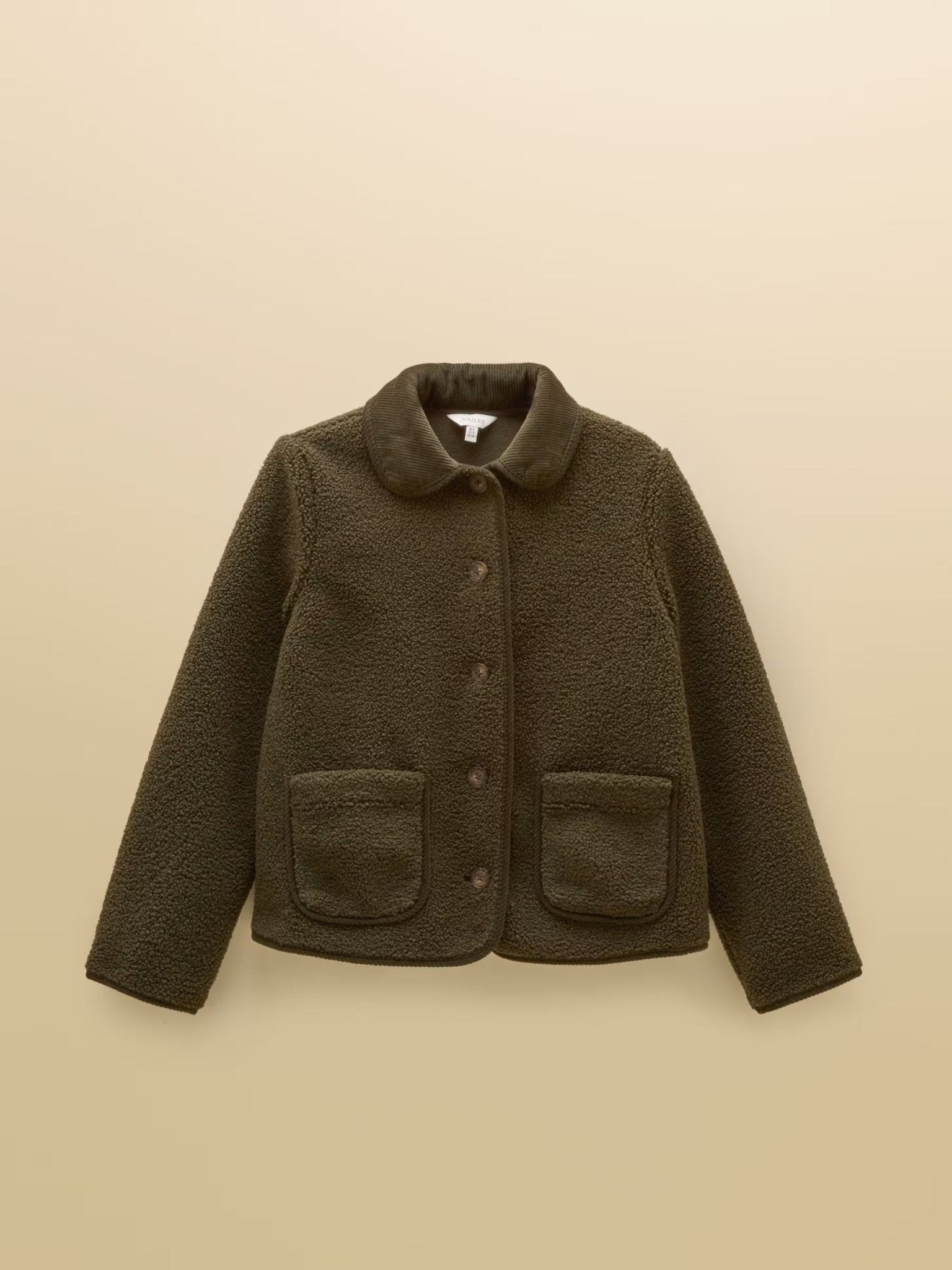 Young Ideas & Henmores -Sadie Short Fleece Jacket -Khaki Green -8