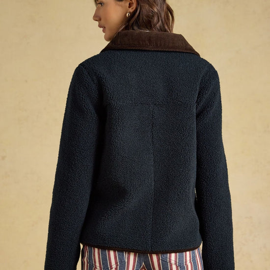 Young Ideas & Henmores -Sadie Short Fleece Jacket -Navy -8