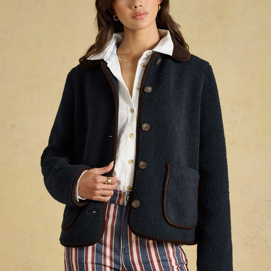 Young Ideas & Henmores -Sadie Short Fleece Jacket -Navy -8