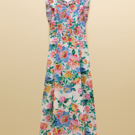 Young Ideas & Henmores - Samantha Sleeveless Midi Dress - White Floral - 8