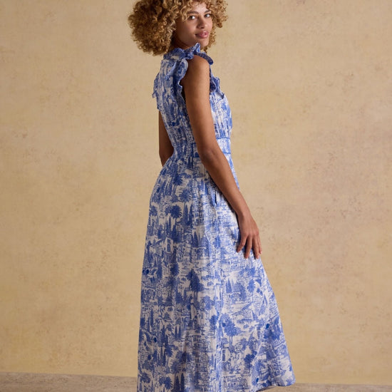 Young Ideas & Henmores - Samantha Sleeveless Midi Dress - White Floral - 8
