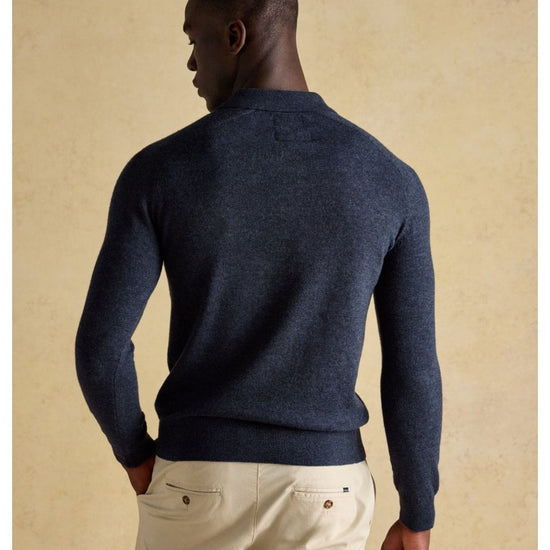 Young Ideas/Henmores - Sampson Knitted Polo - Navy - M