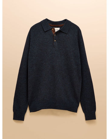 Young Ideas/Henmores - Sampson Knitted Polo - Navy - M