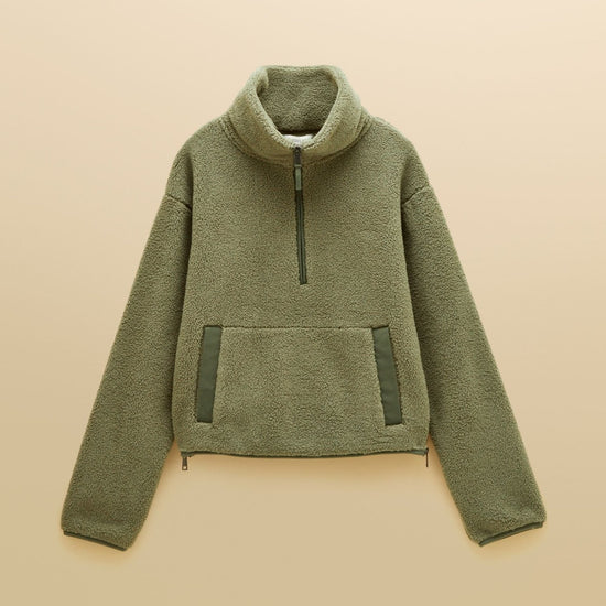 Young Ideas & Henmores -Short Tilly 1/4 Zip Fleece -Cream -8
