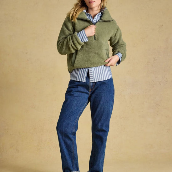 Young Ideas & Henmores -Short Tilly 1/4 Zip Fleece -Cream -8