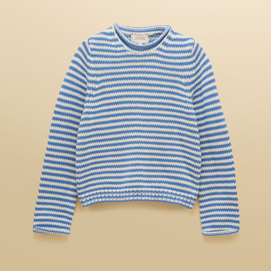 Young Ideas & Henmores - Skye Cotton Knit Stripe Jumper - Blue - XS