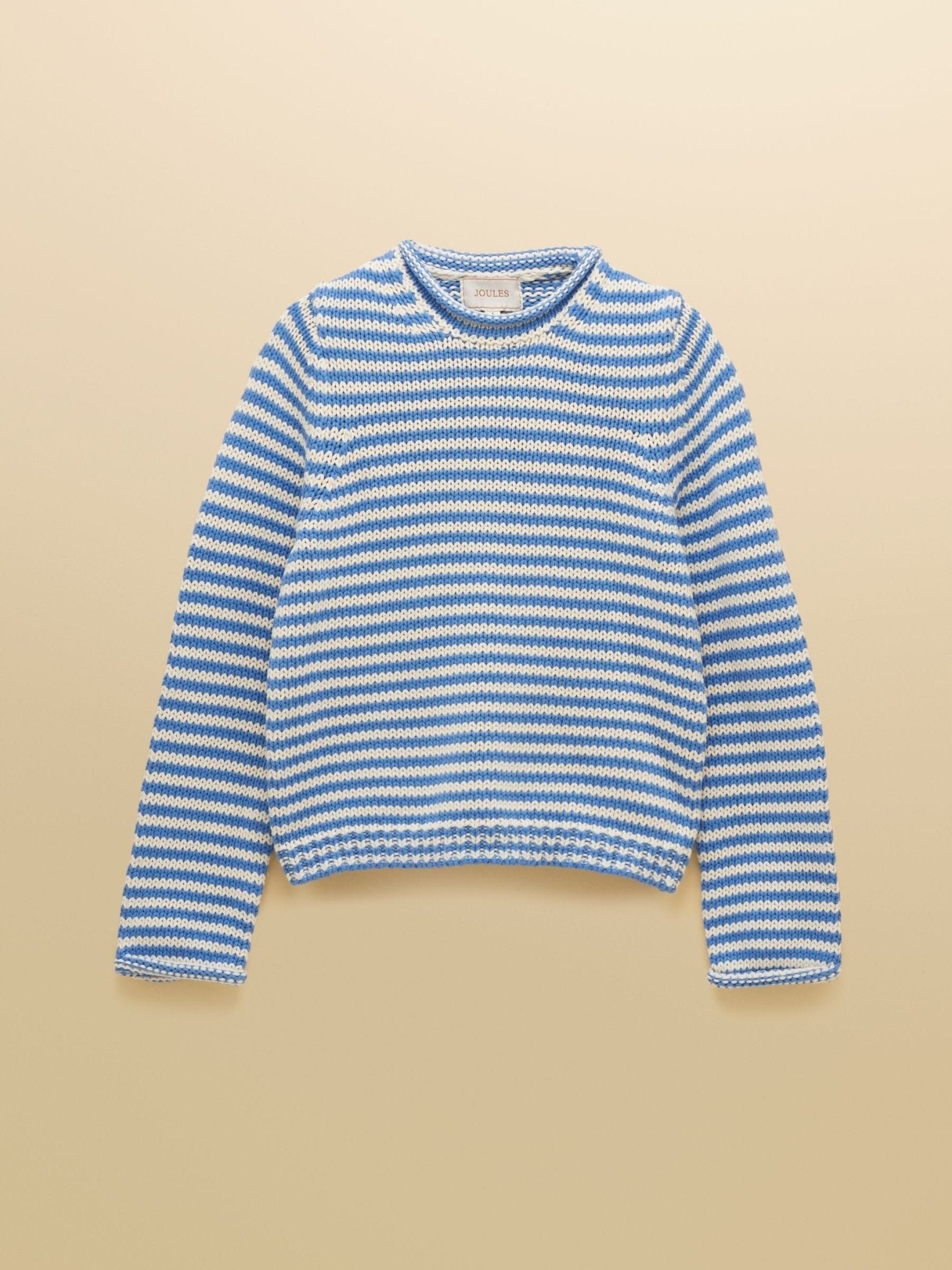 Young Ideas & Henmores - Skye Cotton Knit Stripe Jumper - Blue - XS