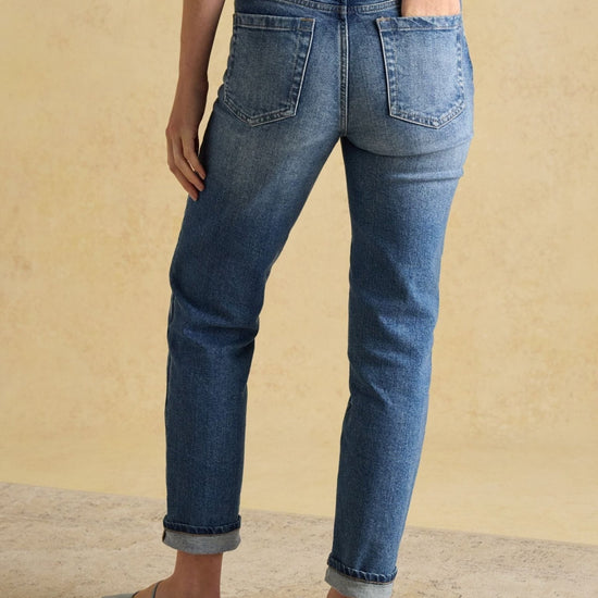 Young Ideas/Henmores - Slim Straight Jean - Mid Blue Denim - 8