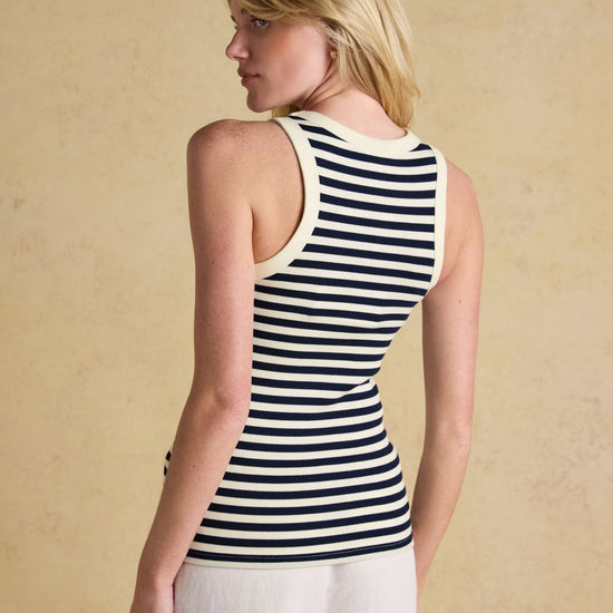 Young Ideas & Henmores - Sofia Jersey Tank Top - Tan Stripe - 8