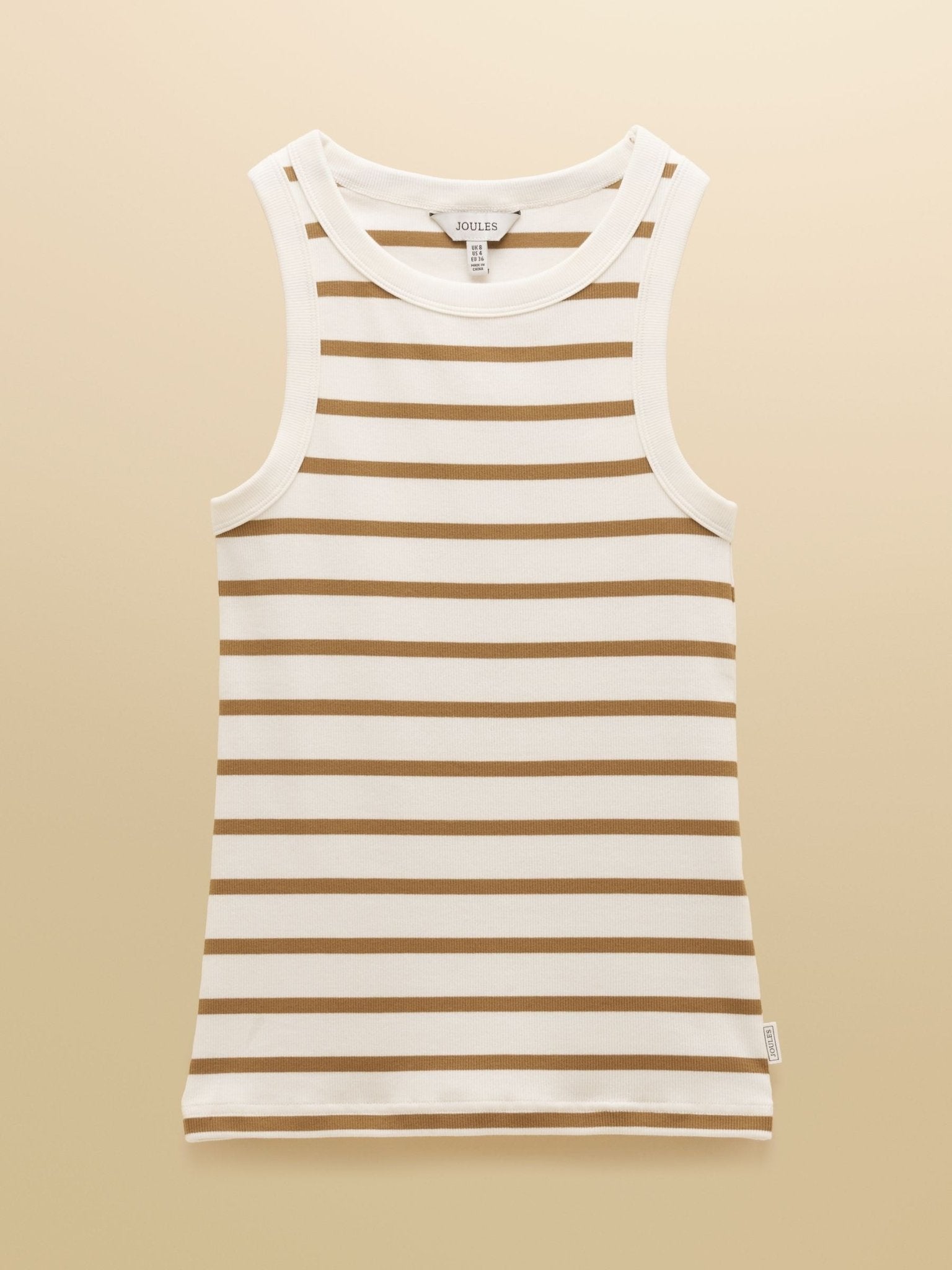 Young Ideas & Henmores - Sofia Jersey Tank Top - Tan Stripe - 8