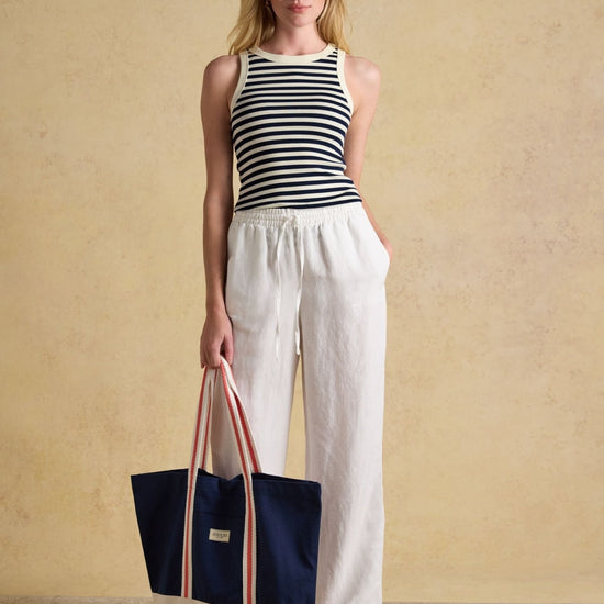 Young Ideas & Henmores - Sofia Jersey Tank Top - Tan Stripe - 8