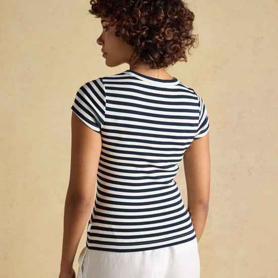 Young Ideas/Henmores - Sophie Short Sleeve T-Shirt - Navy Stripe - 8
