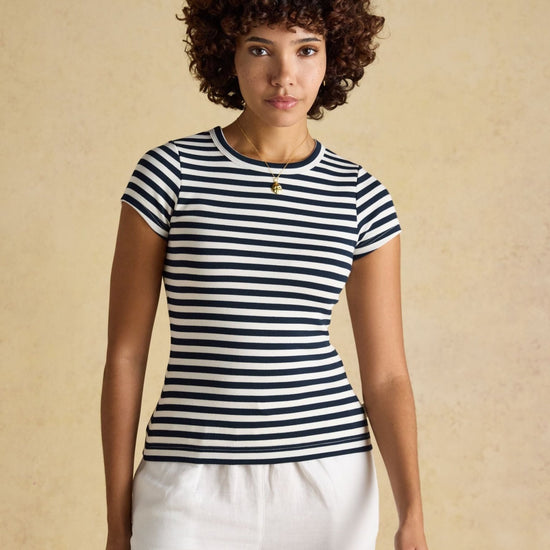 Young Ideas/Henmores - Sophie Short Sleeve T-Shirt - Navy Stripe - 8