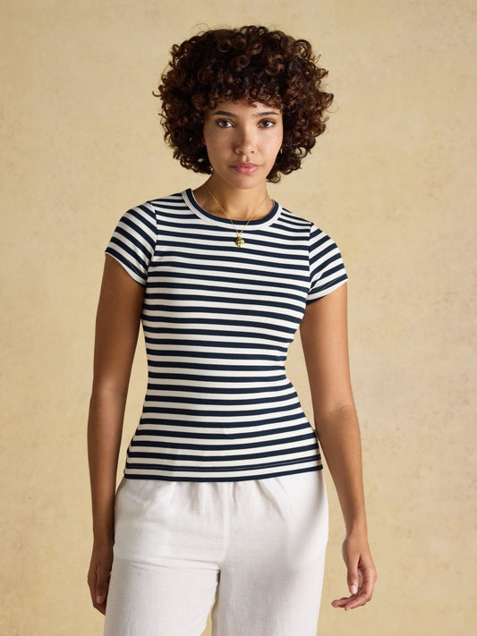 Young Ideas/Henmores - Sophie Short Sleeve T-Shirt - Navy Stripe - 8