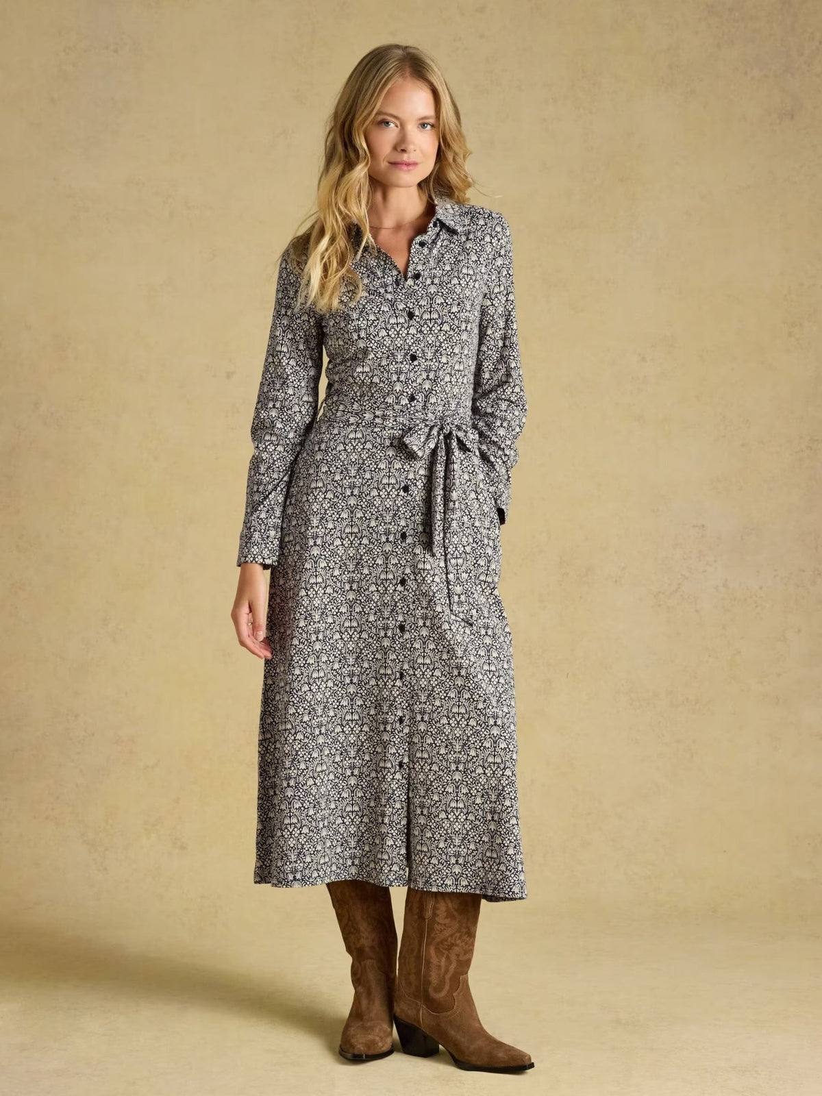 Young Ideas & Henmores -Theodora Dress -Navy -8