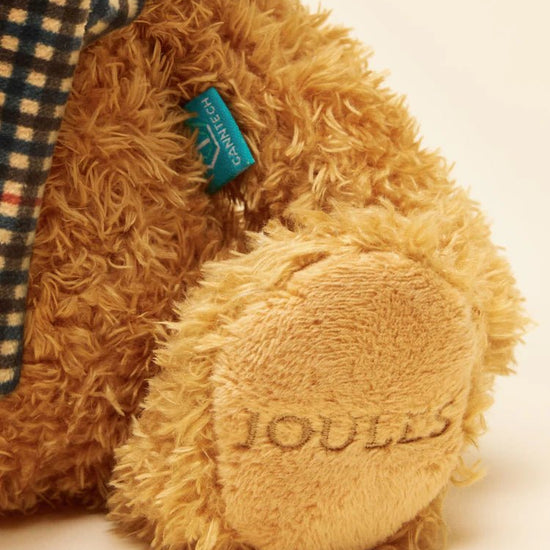 Young Ideas & Henmores -Traditional Bear with Henson Check Scarf Dog Toy -Check -OS