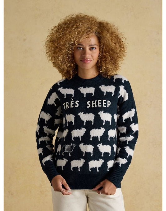 Young Ideas/Henmores - Tres Sheep Jumper - Navy - XS