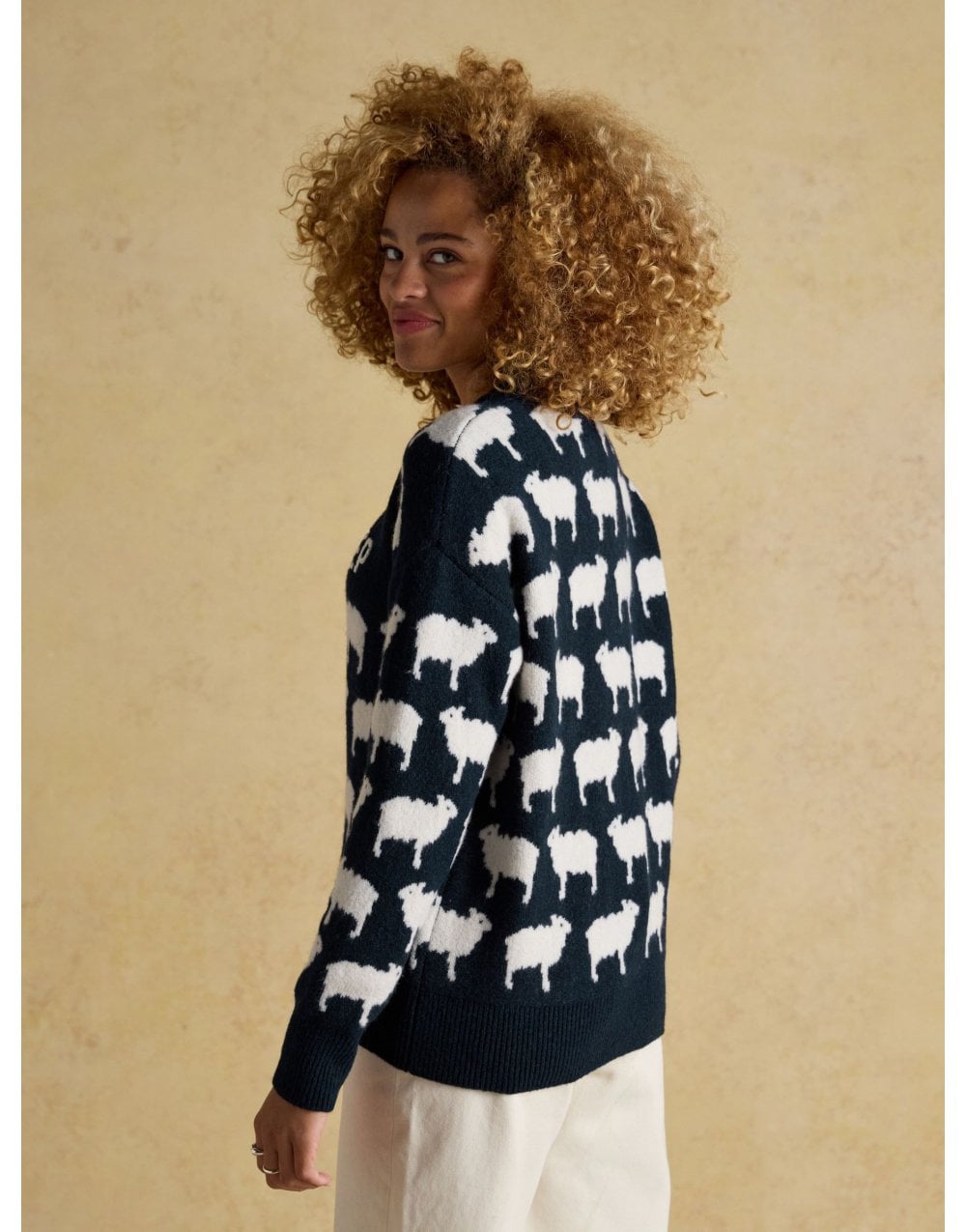 Young Ideas/Henmores - Tres Sheep Jumper - Navy - XS